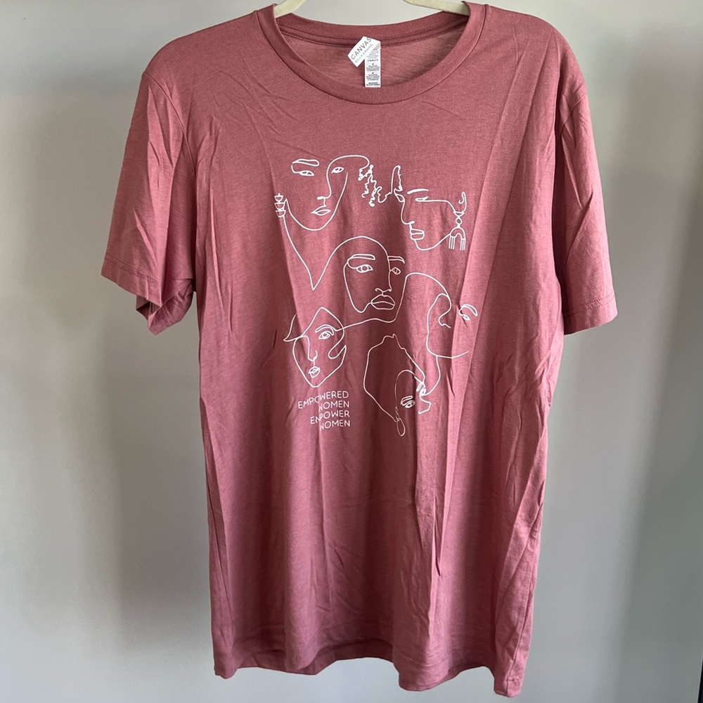 NWOT “Empowered Women Empower Women” Bella Canvas Mauve T-Shirt